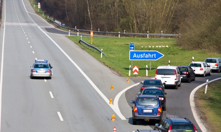A9 Sperre in der Nacht 